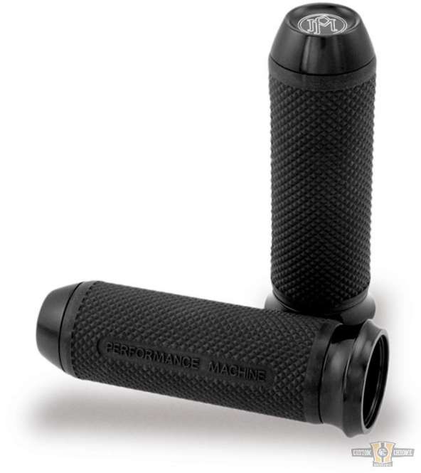 Elite Grip Black 1" Anodized Throttle By Wire For Harley-Davidson