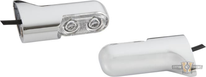 Direct Bolt-On LED Turn Signal Chrome Clear LED For Harley-Davidson