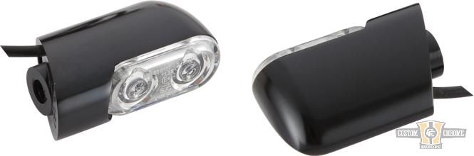 Direct Bolt-On Touring LED Turn Signal Black Anodized Clear LED For Harley-Davidson