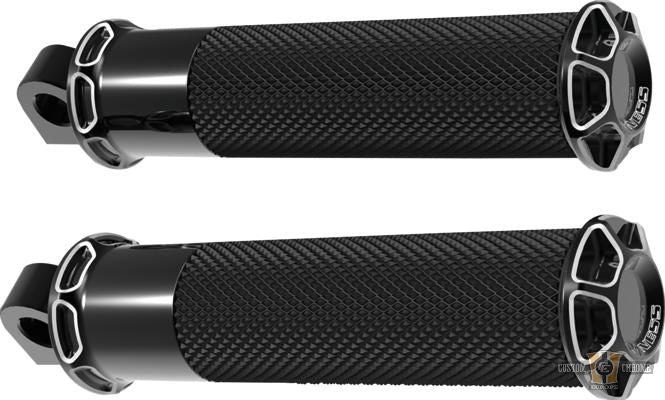 Beveled Fusion Footpeg Black, Anodized For Harley-Davidson