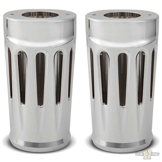 Deep Cut Fork Boot Chrome For Harley-Davidson