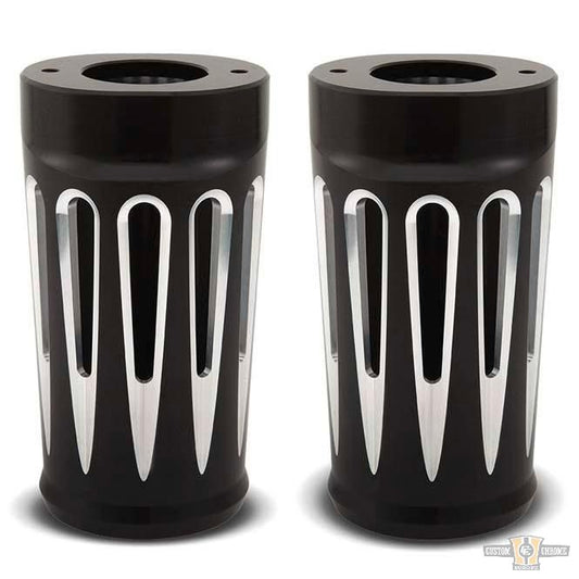 Deep Cut Fork Boot Black Anodized For Harley-Davidson