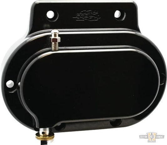 Millennium Smooth Transmission Side Cover with Hydraulic Clutch Black For Harley-Davidson