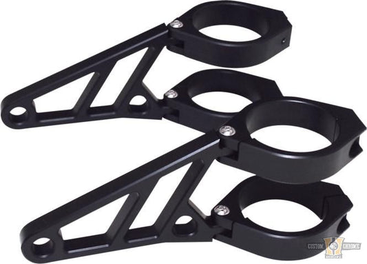 CNC Headlight Bracket Black For Harley-Davidson