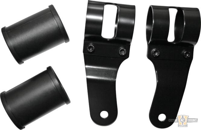 Fork Sidemount Headlight Mount Black Satin For Harley-Davidson