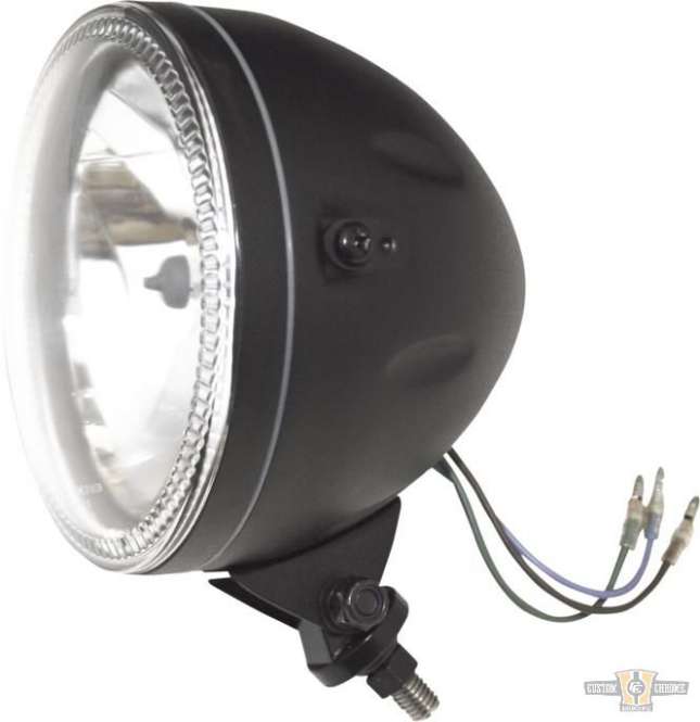 Skyline 5 3/4" Headlight Black LED For Harley-Davidson