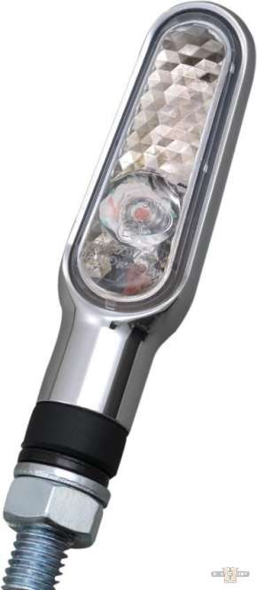 D-Light LED Turn Signal Chrome Clear LED For Harley-Davidson