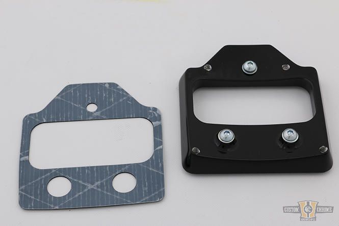 Down & Inside License Plate Bracket Black For Harley-Davidson