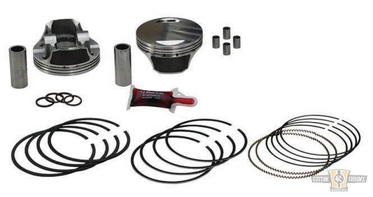 Big Bore 97" Piston Set with piston Rings 10:1 Std. 1590 For Harley-Davidson