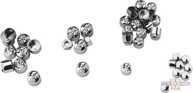 Dome Lifter Block Bolt Cover Set Chrome For Harley-Davidson