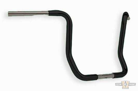 13 Fat Bar Ape Hanger Handlebar Black 1 1/4" Powder Coated Throttle By Wire For Harley-Davidson