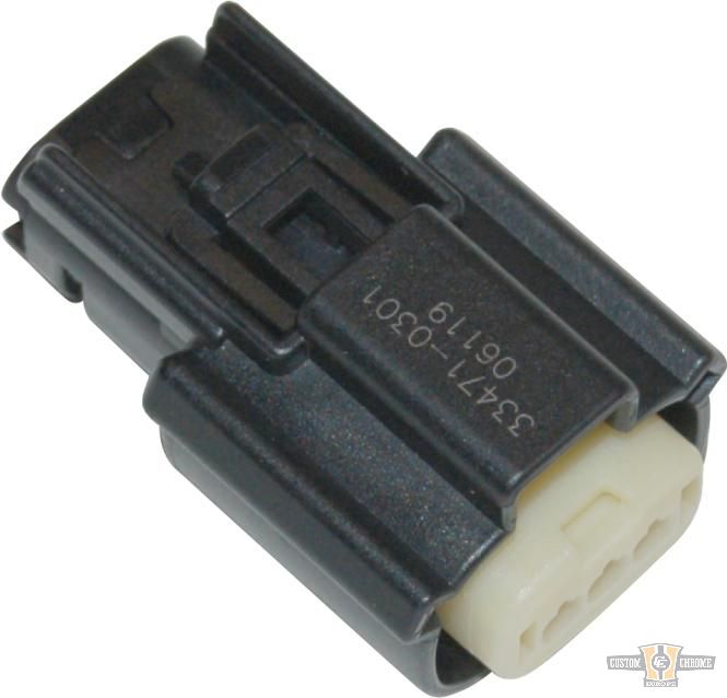 3-Position Molex MX-150 Series Female Connector Black For Harley-Davidson