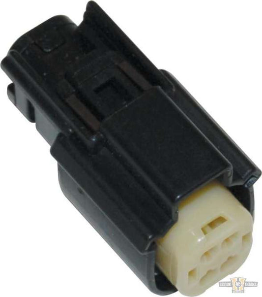 4-Position Molex MX-150 Series Female Connector Black For Harley-Davidson