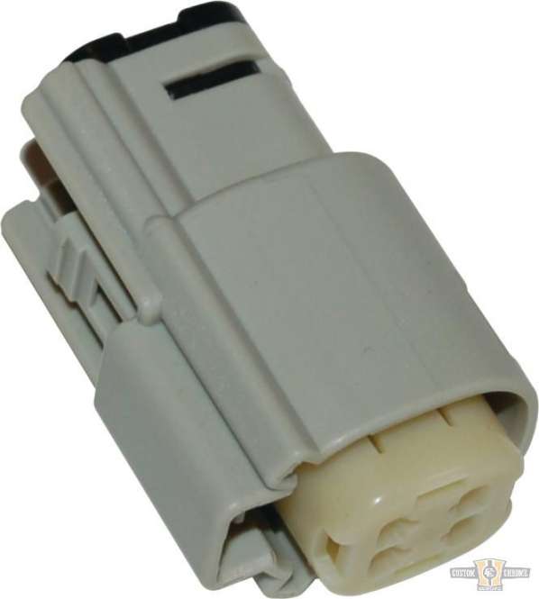 4-Position Molex MX-150 Series Male Connector Gray For Harley-Davidson
