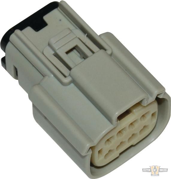 8-Position Molex MX-150 Series Male Connector Gray For Harley-Davidson