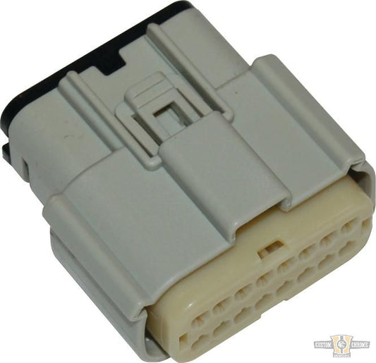 16-Position Molex MX-150 Series Male Connector Gray For Harley-Davidson