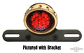 Retro Drilled LED Taillight Brass Black LED For Harley-Davidson
