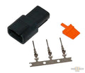 Deutsch DTM 3-Position Black Male Connector Black For Harley-Davidson