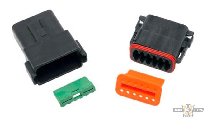 12 Wire Female Connector Housing Black For Harley-Davidson