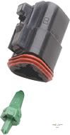 3 Wire Male Connector Housing Black For Harley-Davidson