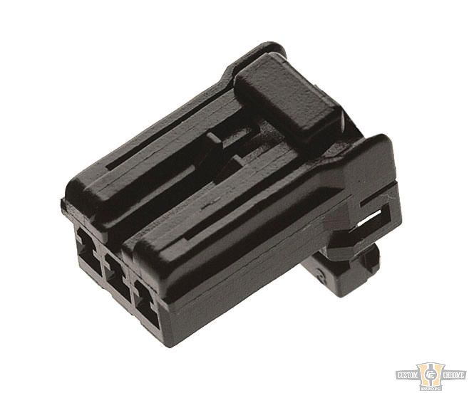 3-Wire Plug AMP Multilock Connector Housing Black For Harley-Davidson