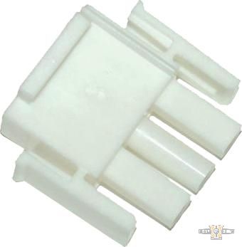 3-Wire Plug AMP Mate-N-Lock Connector Housing White For Harley-Davidson