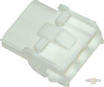 3-Wire Cap AMP Mate-N-Lock Connector Housing White For Harley-Davidson