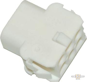 6-Wire Cap AMP Mate-N-Lock Connector Housing White For Harley-Davidson