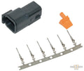 Deutsch DTM 6-Position Black Male Connector Black For Harley-Davidson