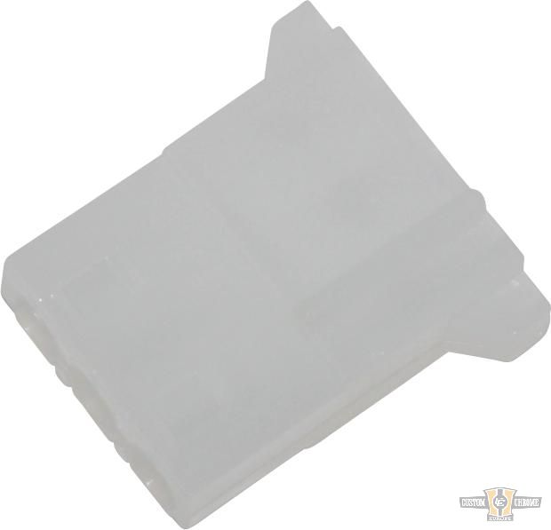 AMP 3-Position Female Mate-n-Lock OEM Style Connector Housing White For Harley-Davidson