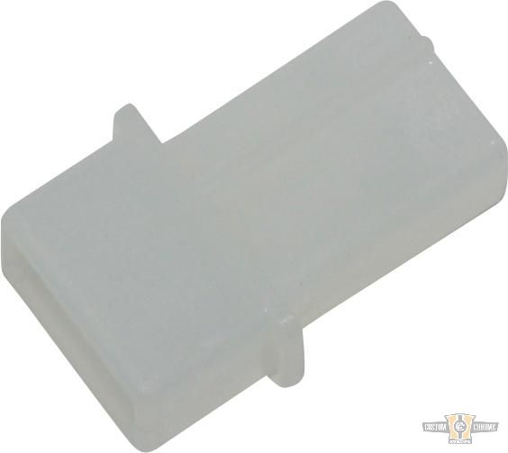 AMP 2-Position Male Mate-n-Lock OEM Style Connector Housing White For Harley-Davidson