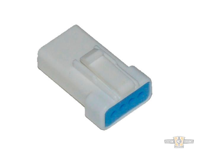 JST 4-Position Receptacle Connector with Wire Seal White For Harley-Davidson