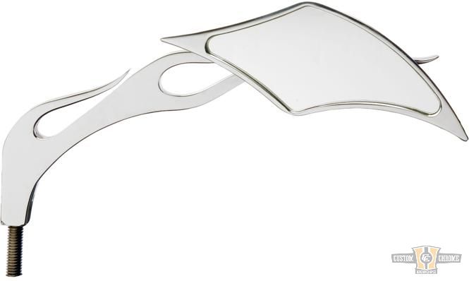 Flame Mirror Chrome For Harley-Davidson