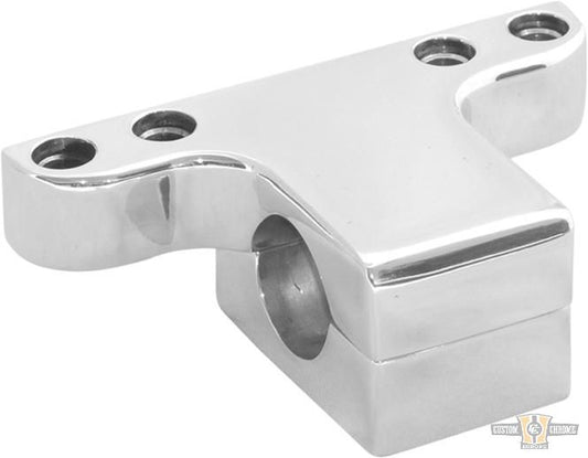 Slim Line Gauge Handlebar Clamp Chrome For Harley-Davidson