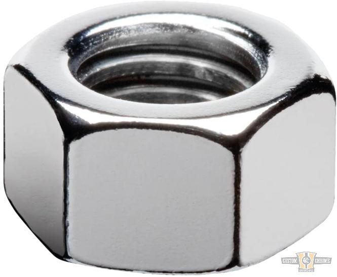 Hex Nut Pack Chrome Hex head 1/4"-20 UNC For Harley-Davidson