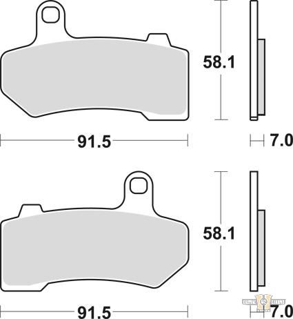 Sinter Street Replacement Brake Pads For Harley-Davidson