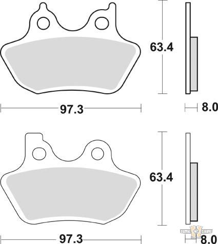 Sinter Street Replacement Brake Pads For Harley-Davidson