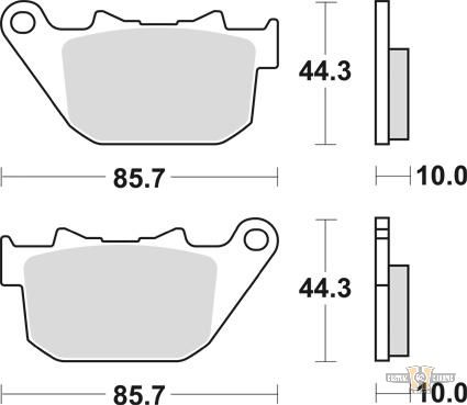 Sinter Street Replacement Brake Pads For Harley-Davidson