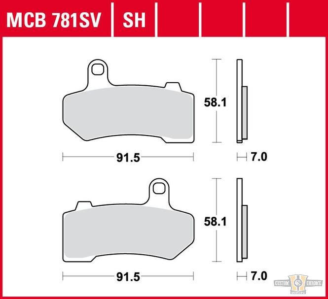 Sinter Street Replacement Brake Pads For Harley-Davidson