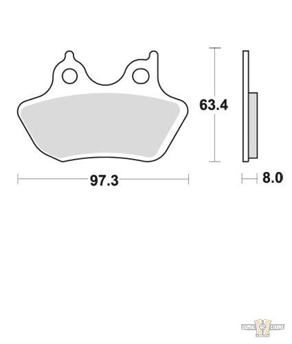 Sinter Street Replacement Brake Pads For Harley-Davidson