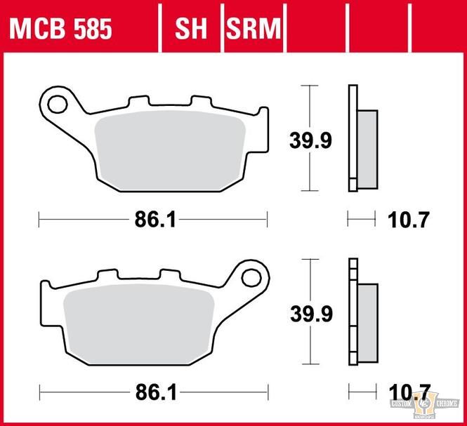 Organic Replacement Brake Pads For Harley-Davidson