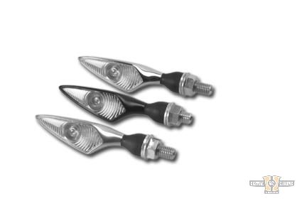 Micro Rhombus LED Turn Signal Chrome Clear LED For Harley-Davidson