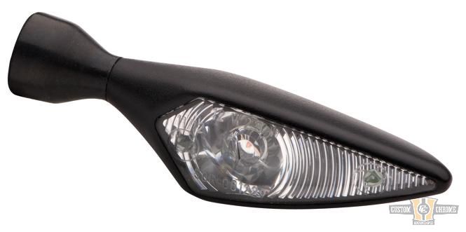 Micro Rhombus LED Turn Signal Black Clear LED For Harley-Davidson