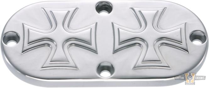 Cross Inpsection Cover Aluminium Polished For Harley-Davidson