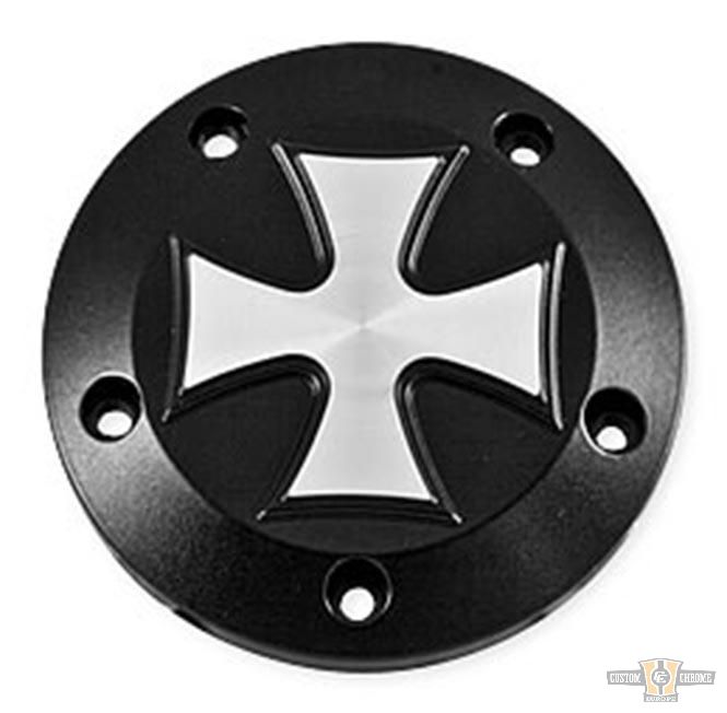 Iron Cross Point Cover Black Satin For Harley-Davidson