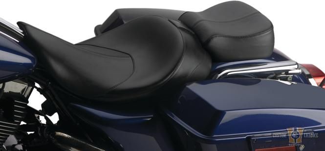 Hydra Large Pillion Pad Black For Harley-Davidson