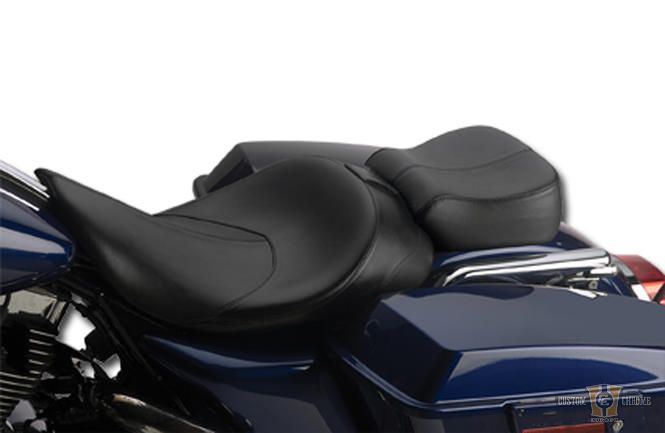 Hydra Large Pillion Pad Black For Harley-Davidson