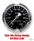 60mm Basic Speedometer Chrome 60.0 mm For Harley-Davidson