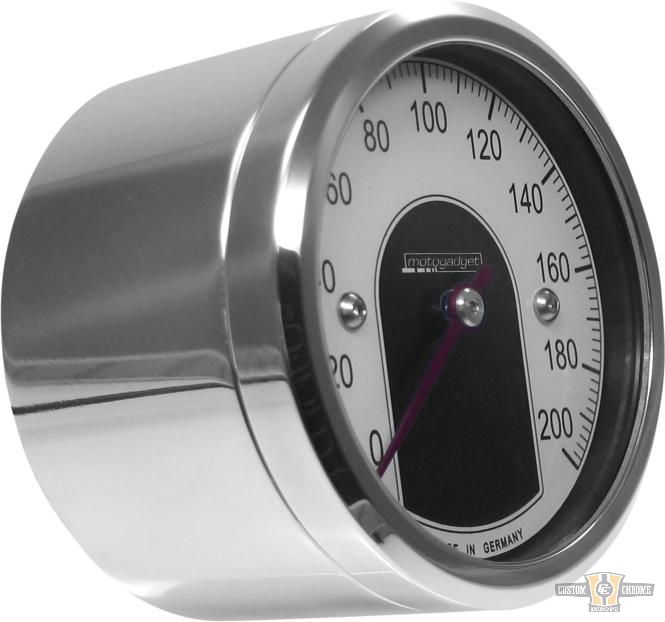 motoscope tiny Speedometer Aluminium 49.0 mm Polished For Harley-Davidson