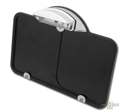 Moon License Plate Base Plate Black For Harley-Davidson